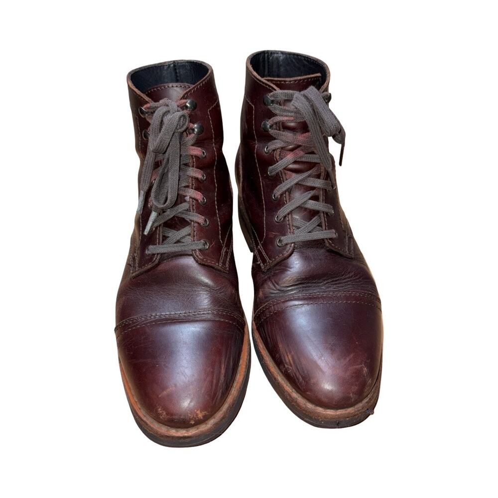 Thursday Boot Company CAPTAIN Brown Leather Cap Toe Combat Boots   Size: US 9.5 - Picture 2 of 8